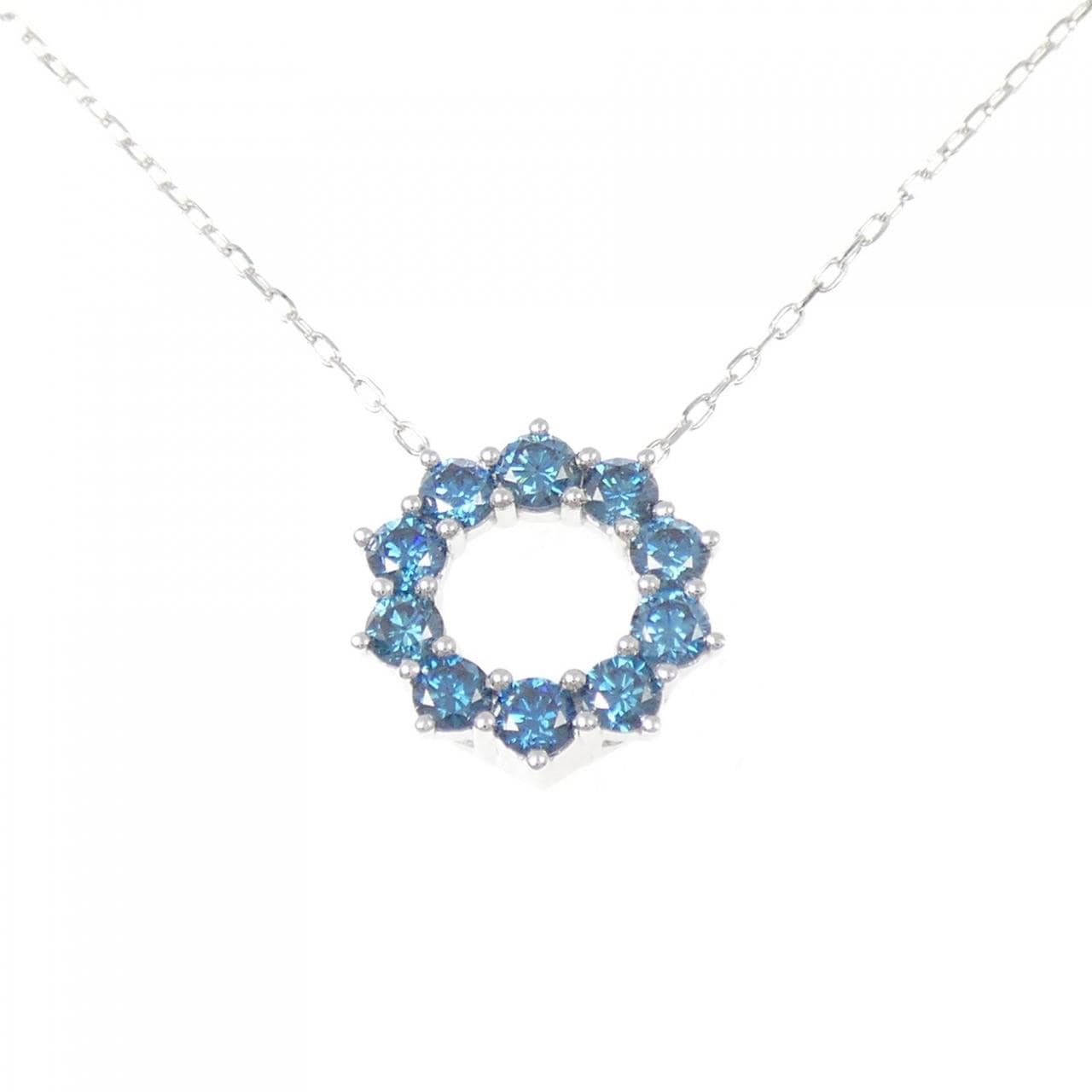 K18WG ダイヤモンド ネックレス 1.00CT