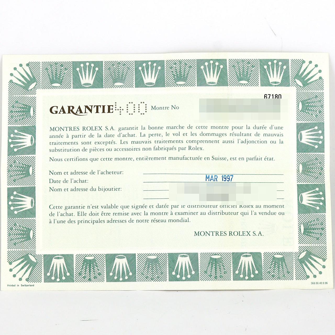 ロレックス オイスターパーペチュアル 67180 SS 自動巻 T番