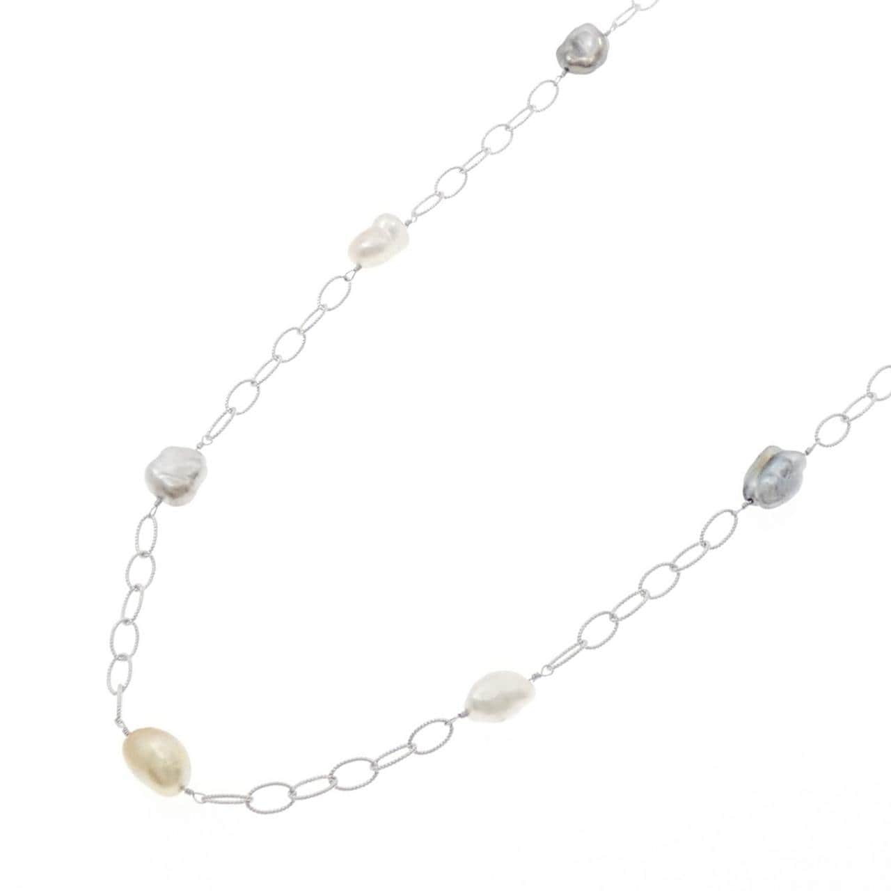 750WG 白蝶パール ネックレス