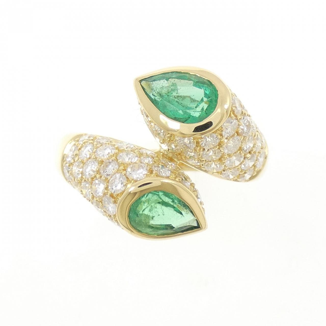 750YG エメラルド リング