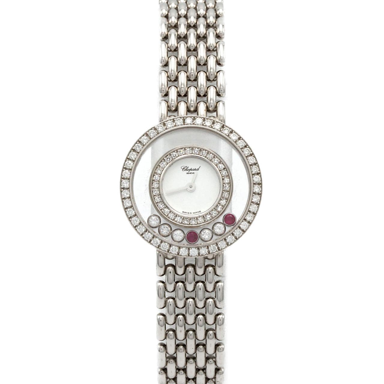 【ノーメンテナンス還元価格】ショパール ハッピーダイヤモンド WG/2D･5P&2R 205691-1001 WG クォーツ