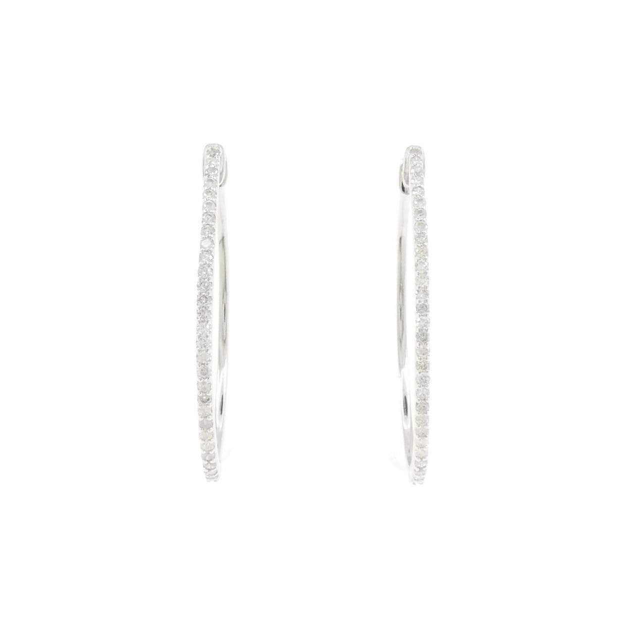 K14WG ダイヤモンド ピアス 0.50CT