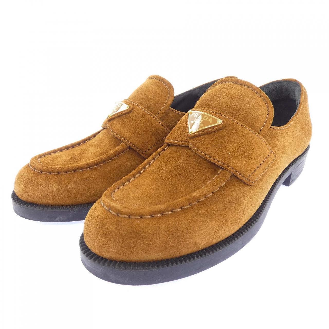 プラダ PRADA スエードローファー　トライアングルロゴ 1D329N シューズ