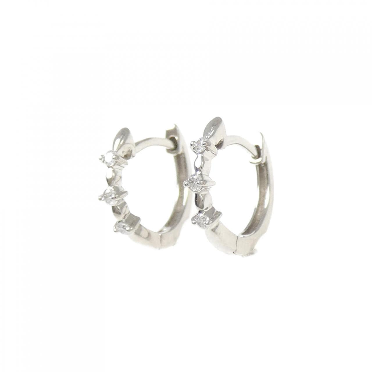 PT900 ダイヤモンド ピアス 0.04CT