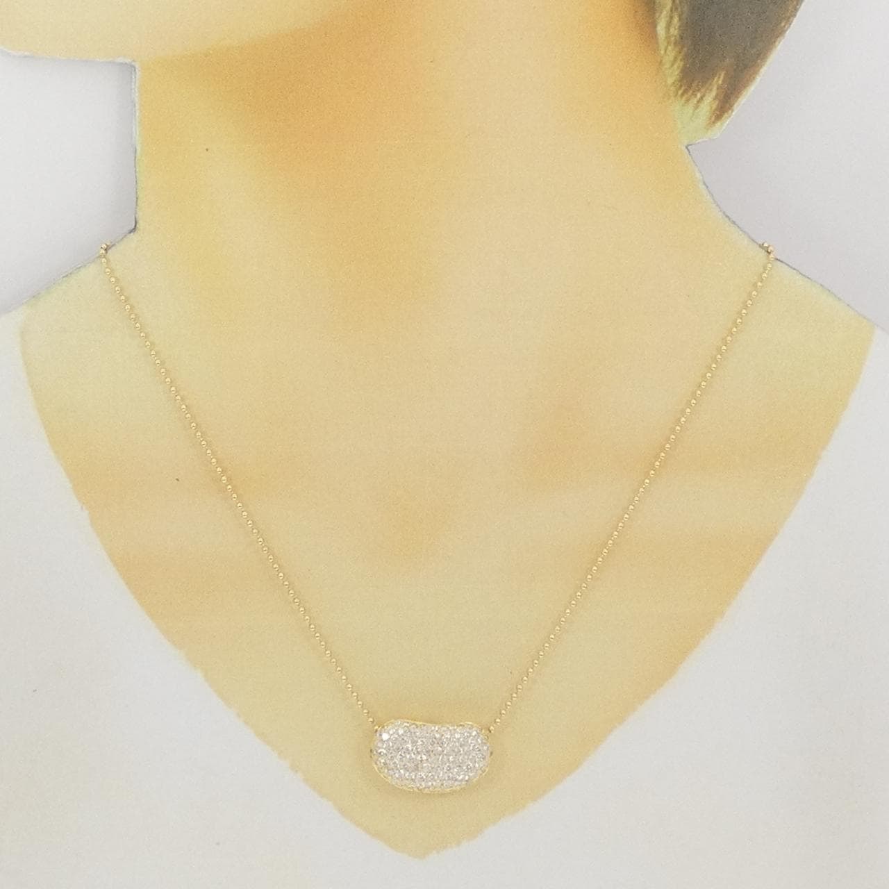 K18YG パヴェ ダイヤモンド ネックレス 2.10CT