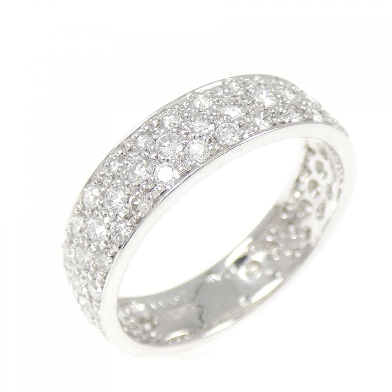 K18WG パヴェ ダイヤモンド リング 1.069CT