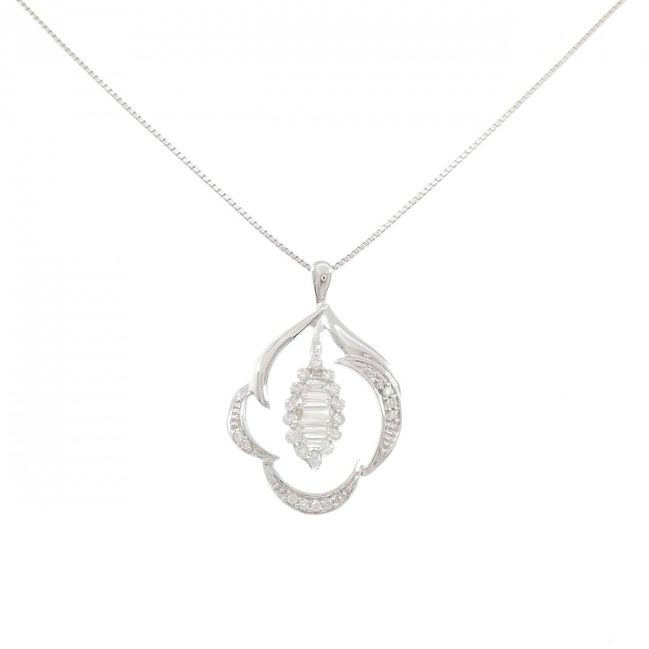 K18WG ダイヤモンド ネックレス 0.50CT