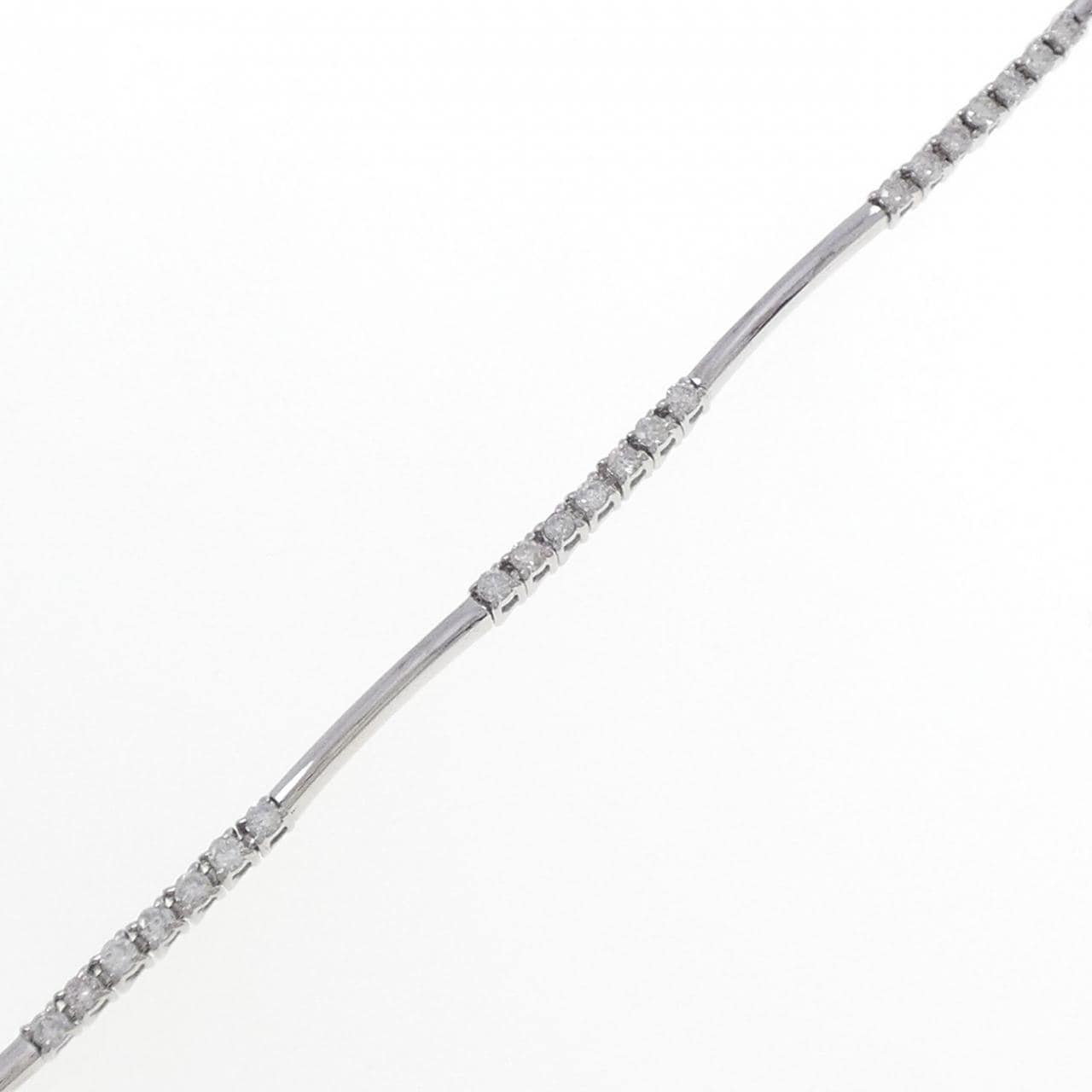 K18WG ダイヤモンド ブレスレット 1.00CT
