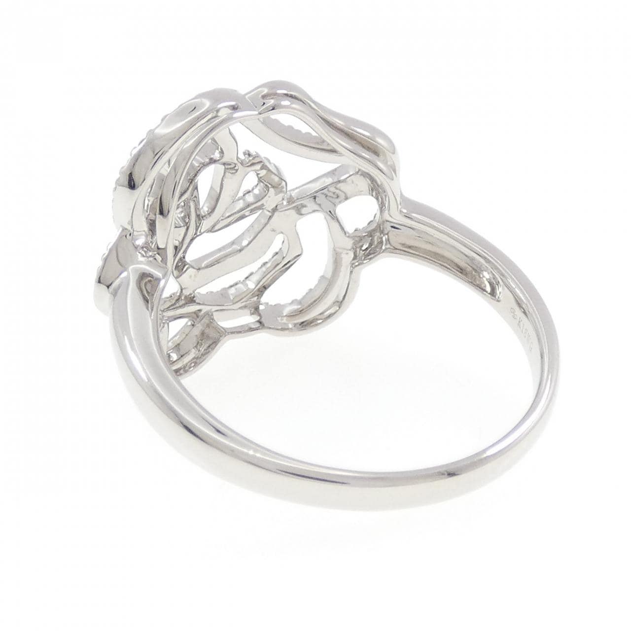 K18WG ローズ ダイヤモンド リング 0.30CT