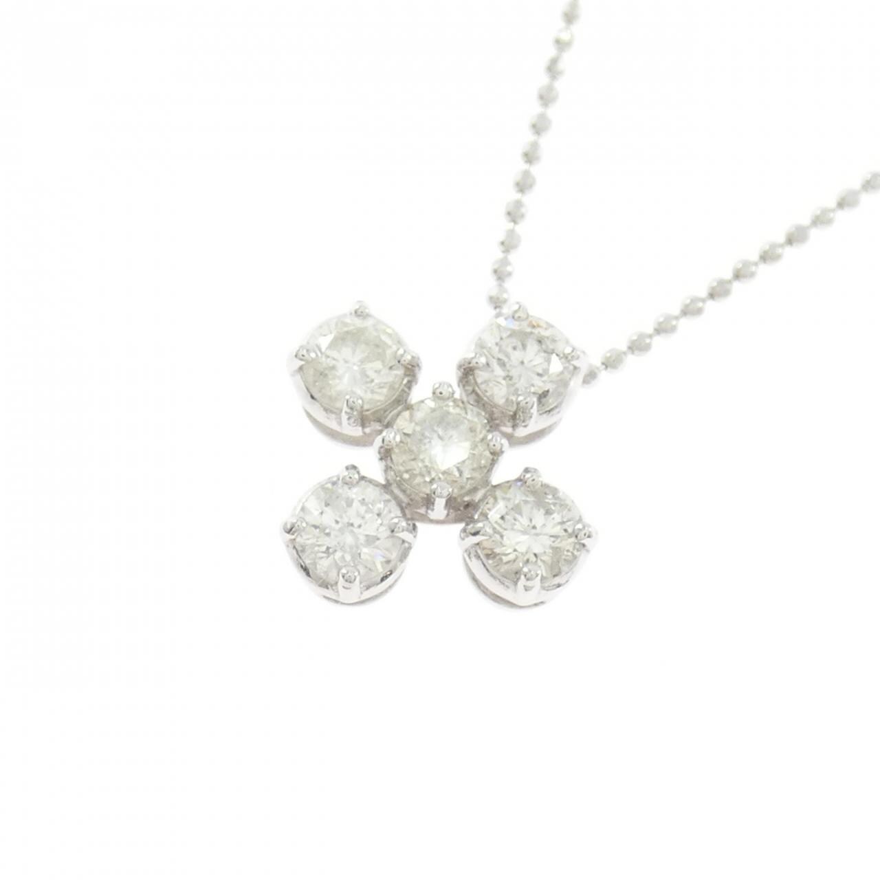 K18WG ダイヤモンド ネックレス 1.00CT