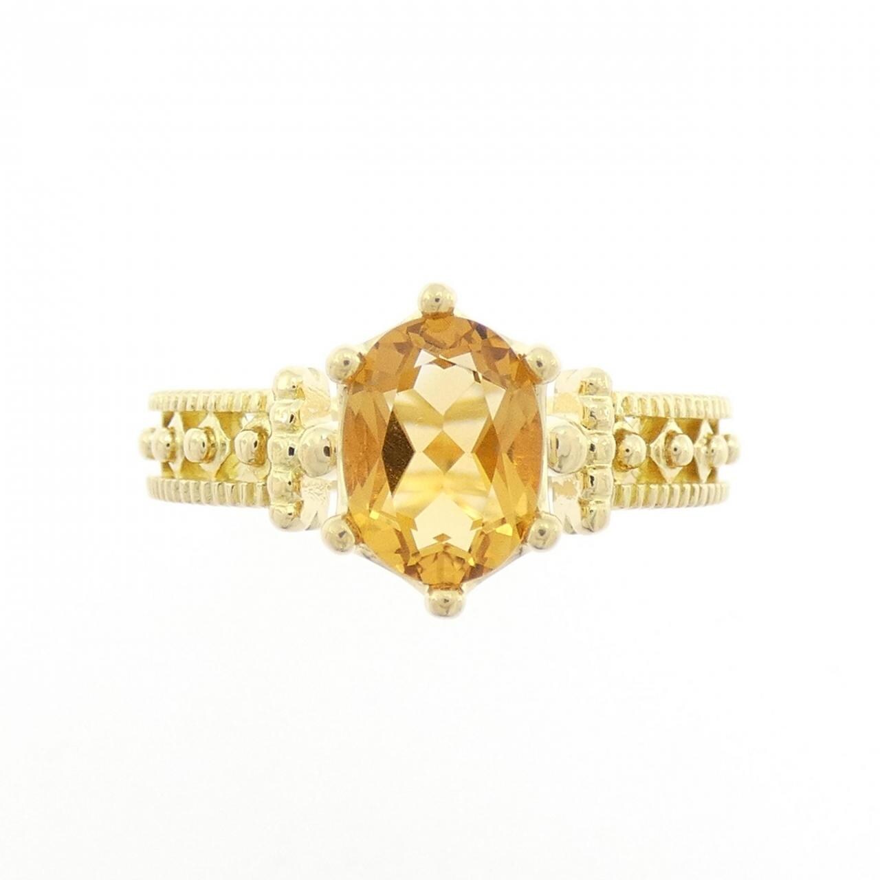 750YG Citrine Ring