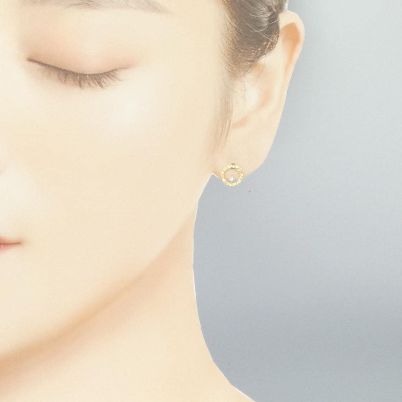 K18YG鑽石耳環 0.14CT