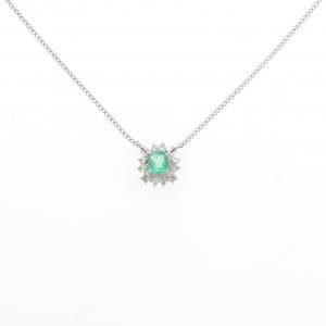 PT900/PT850 エメラルド ネックレス 0.21CT