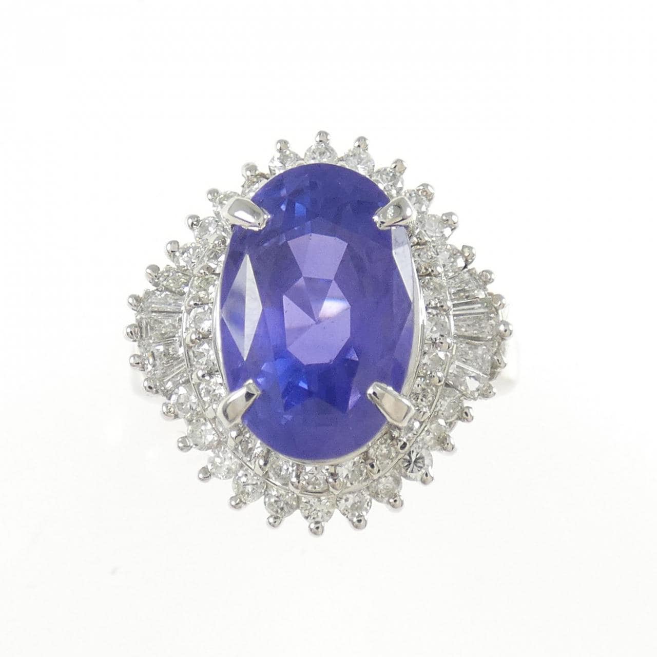 PT900 非加熱 サファイヤ リング 6.70CT スリランカ産