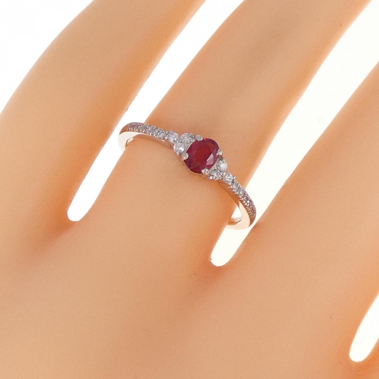 [新品] PT 紅寶石戒指 0.28CT