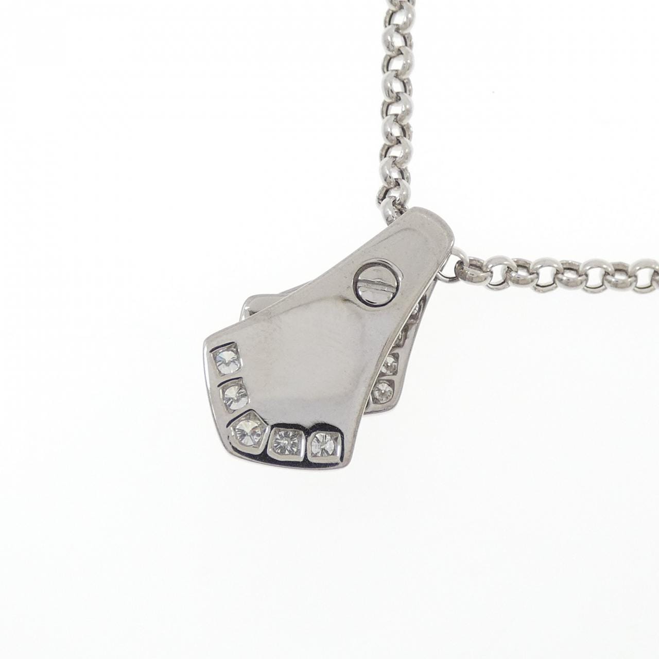 K18WG/750WG ダイヤモンド ネックレス 1.00CT