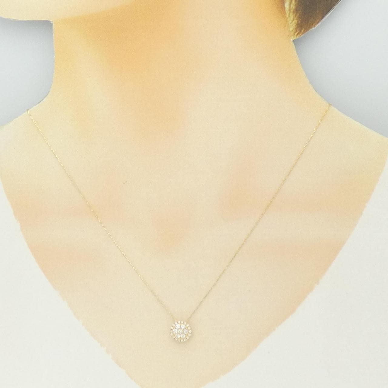 [再加工款] K18YG鑽石項鍊0.30CT