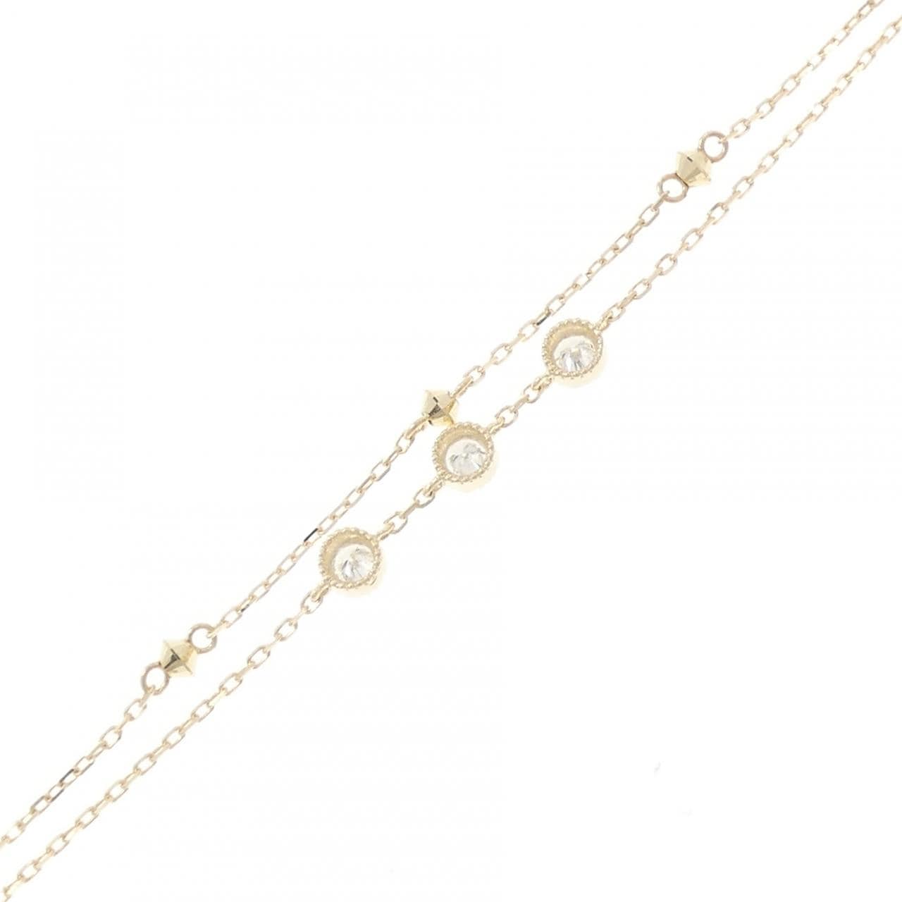 【リメイク】K10YG ダイヤモンド ブレスレット 0.20CT