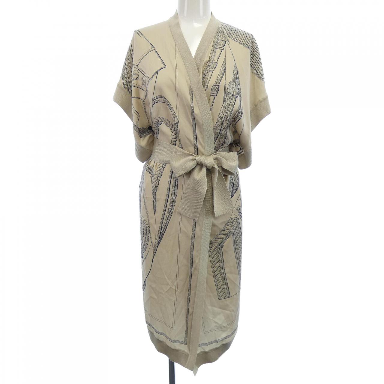 エルメス HERMES ZOUAVES ET DRAGONS *17-7762 ツイルレーヌ ロングカーディガン