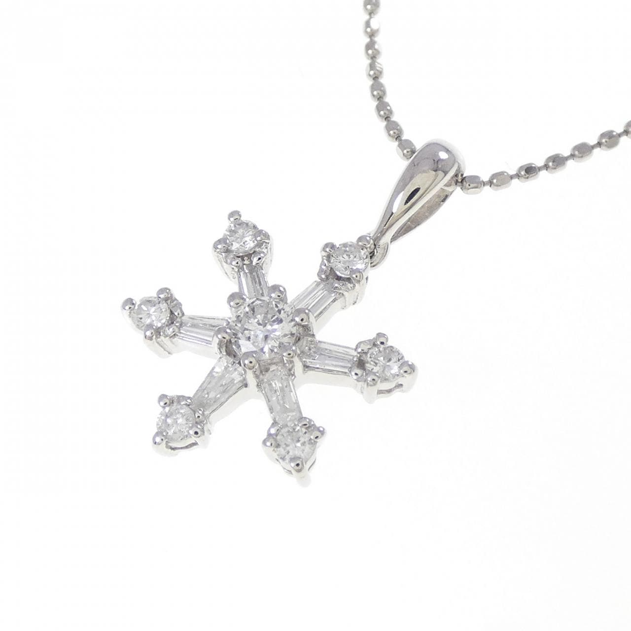 PT900/PT850 Snowflake Diamond Necklace 0.30CT