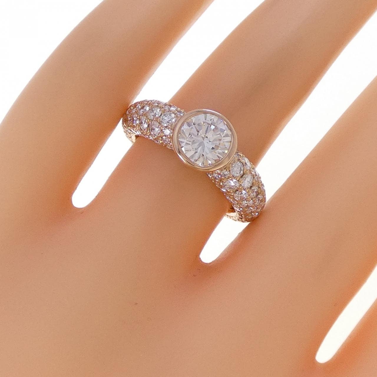 K18PG ダイヤモンド リング 1.062CT