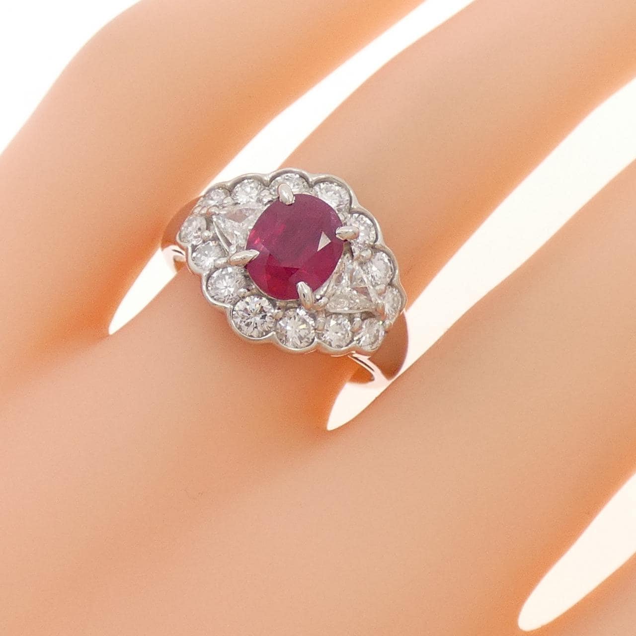 PT900 ルビー リング 1.36CT