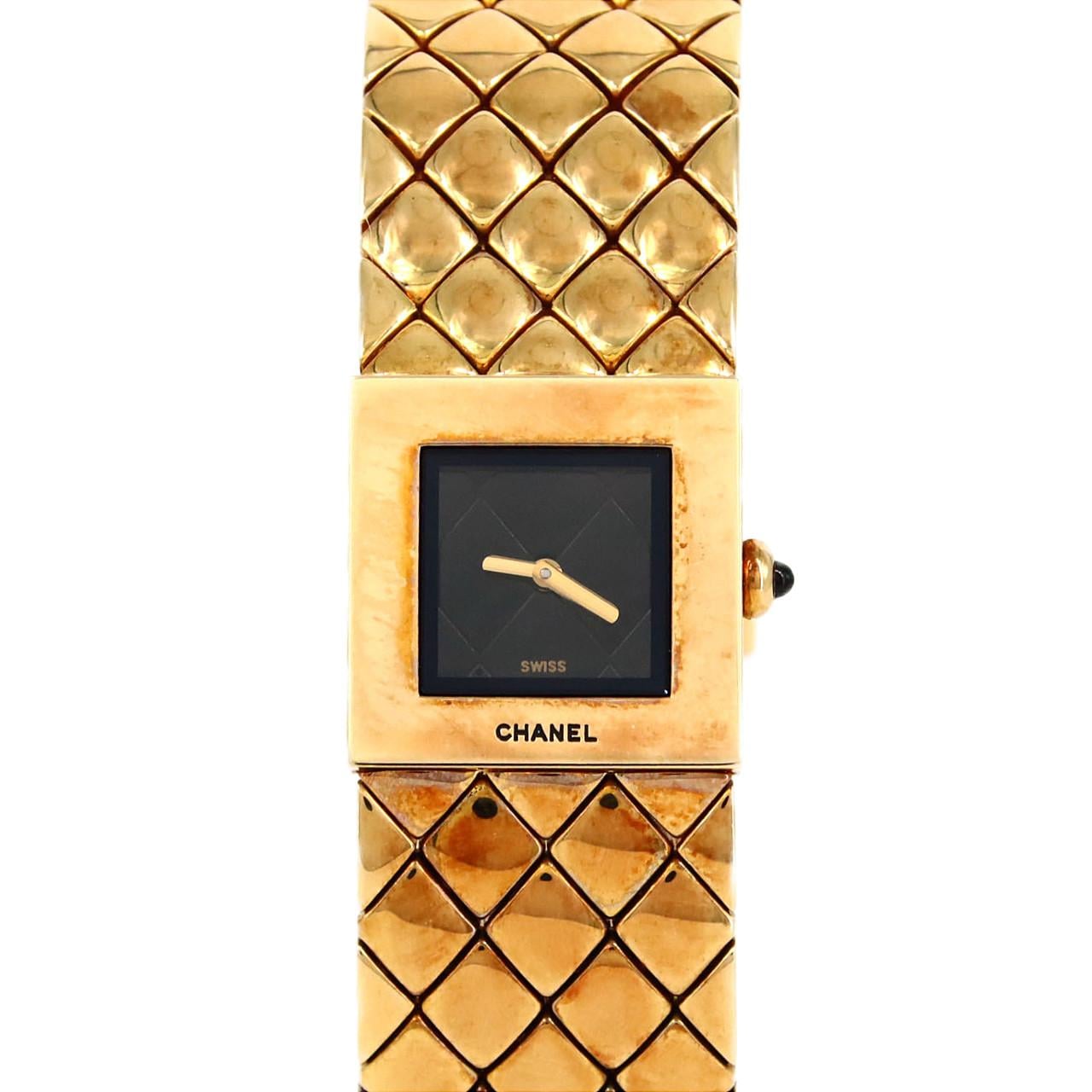 【ノーメンテナンス還元価格】シャネル マトラッセ YG YG クォーツ