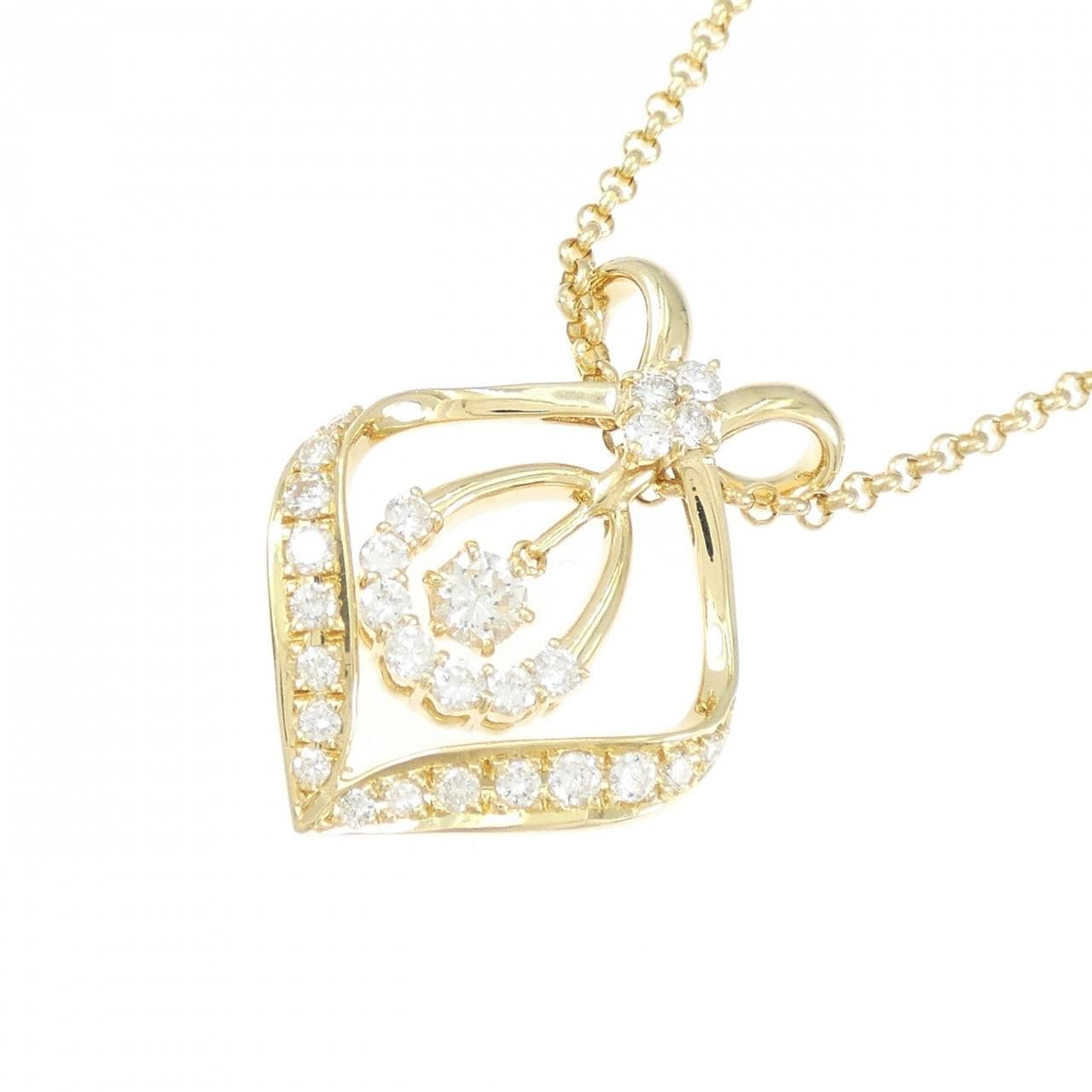 K18YG ダイヤモンド ネックレス 1.01CT