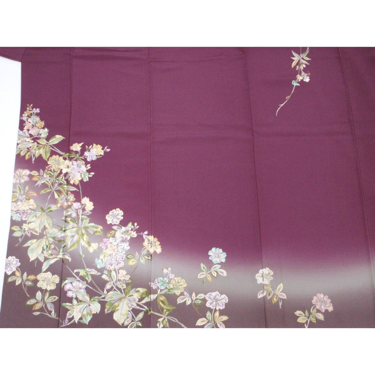 訪問着　刺繍加工ボカシ染