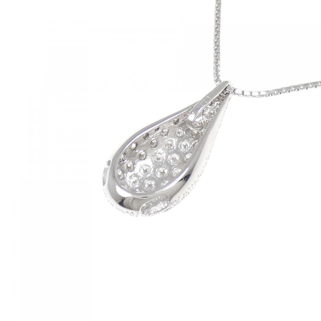 K18WG Pavé Diamond Necklace 1.22CT