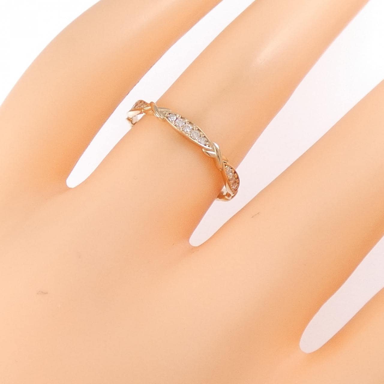 【新品】K18PG ダイヤモンド リング 0.10CT