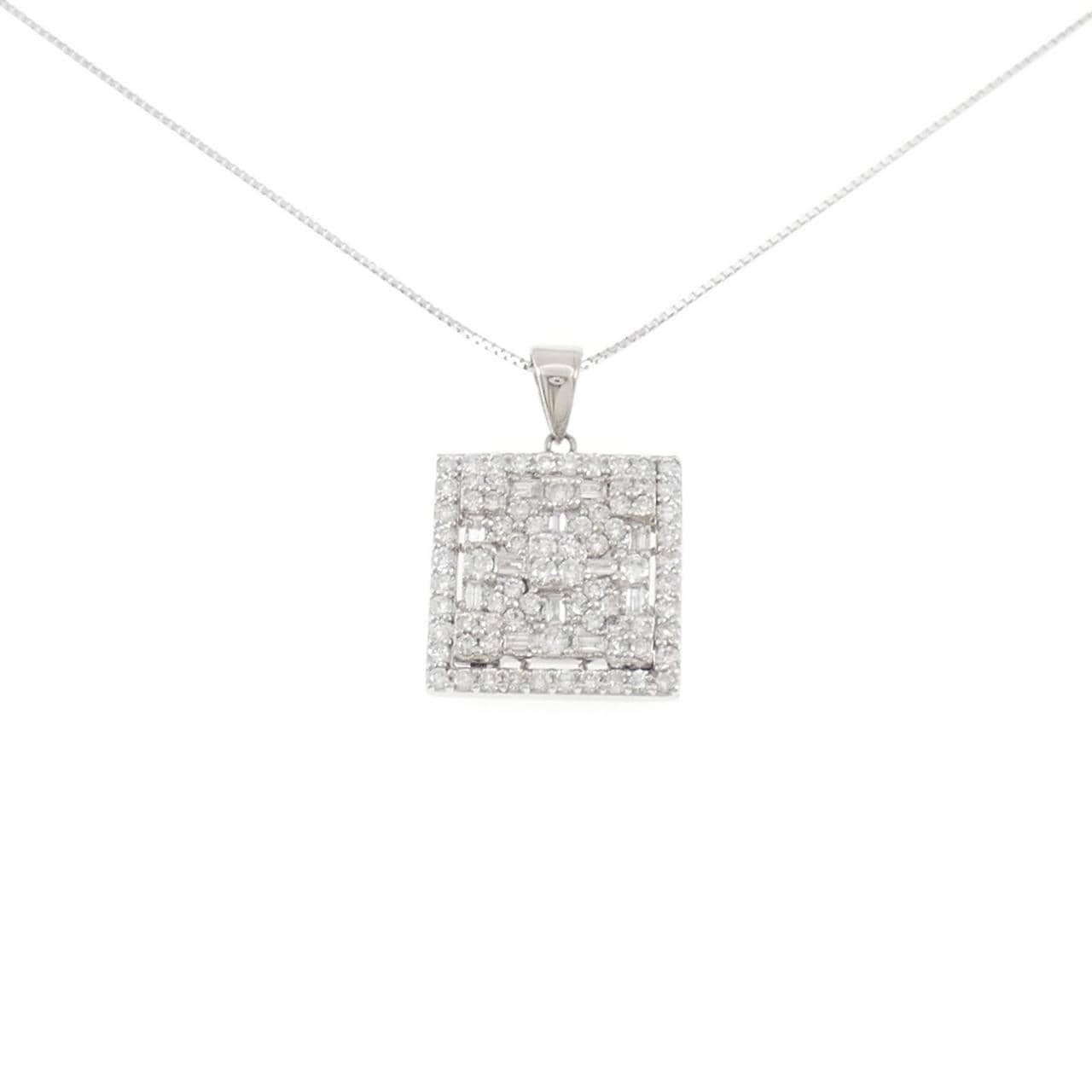 K18WG ダイヤモンド ネックレス 1.95CT