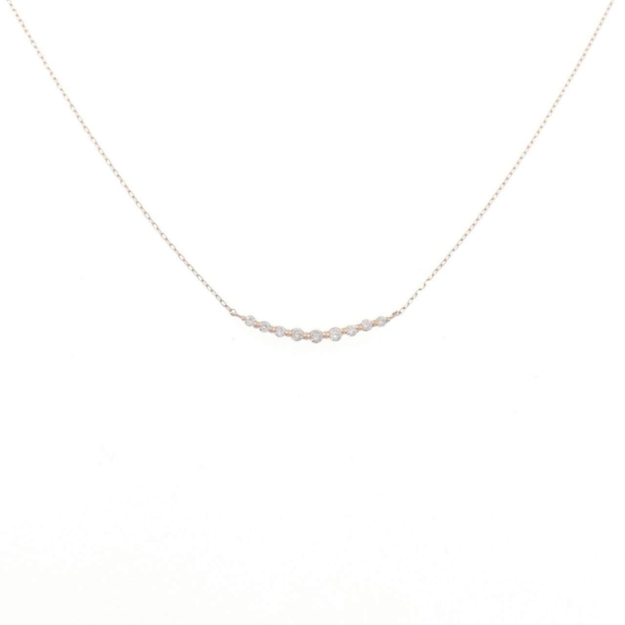 K18PG ダイヤモンド ネックレス 0.10CT