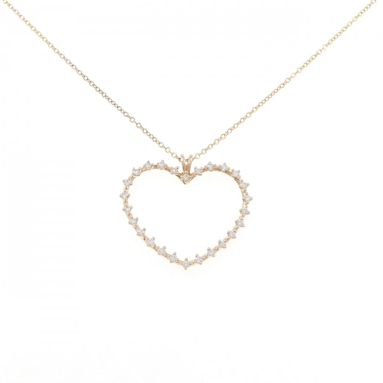 750YG ハート ダイヤモンド ネックレス 0.40CT