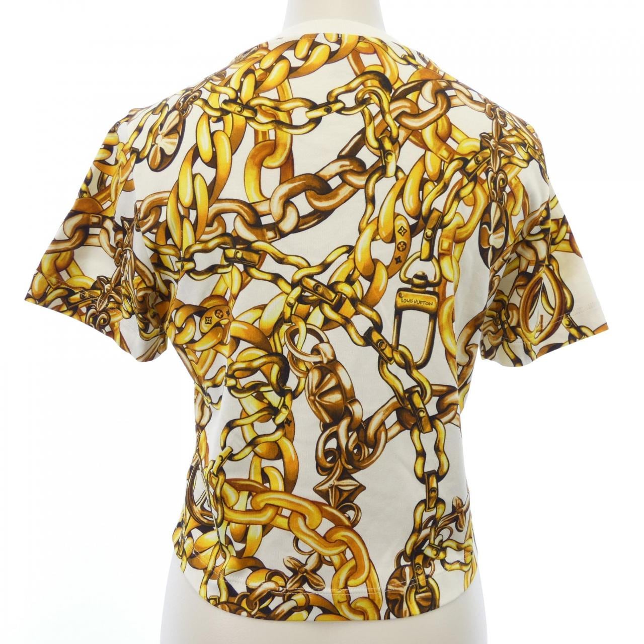 ルイヴィトン LOUIS VUITTON チェーンプリントクロップトップ FOTS36YE4 Tシャツ