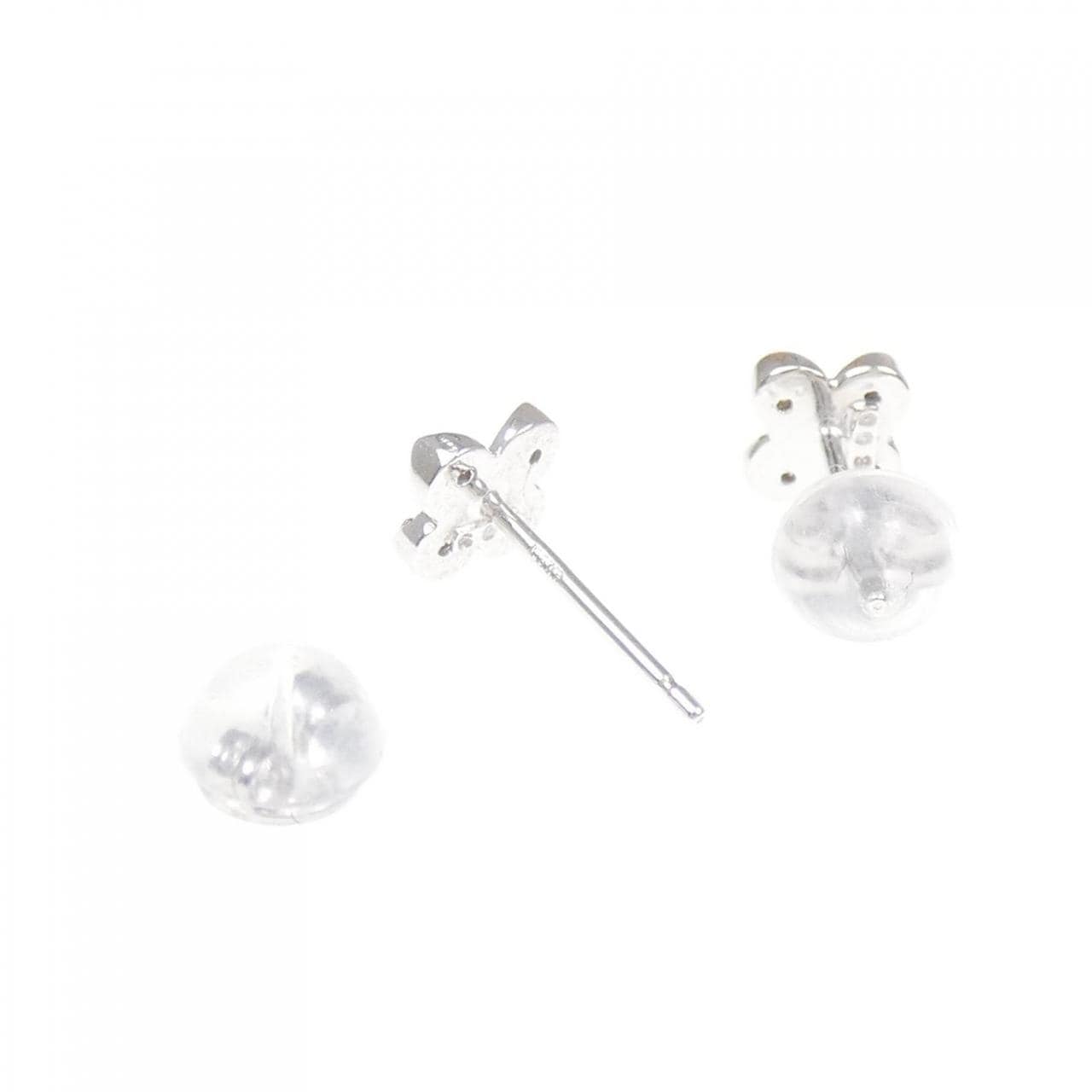 K18WG ダイヤモンド ピアス 0.06CT