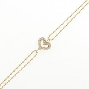 K18YG ハート ダイヤモンド ブレスレット 0.20CT