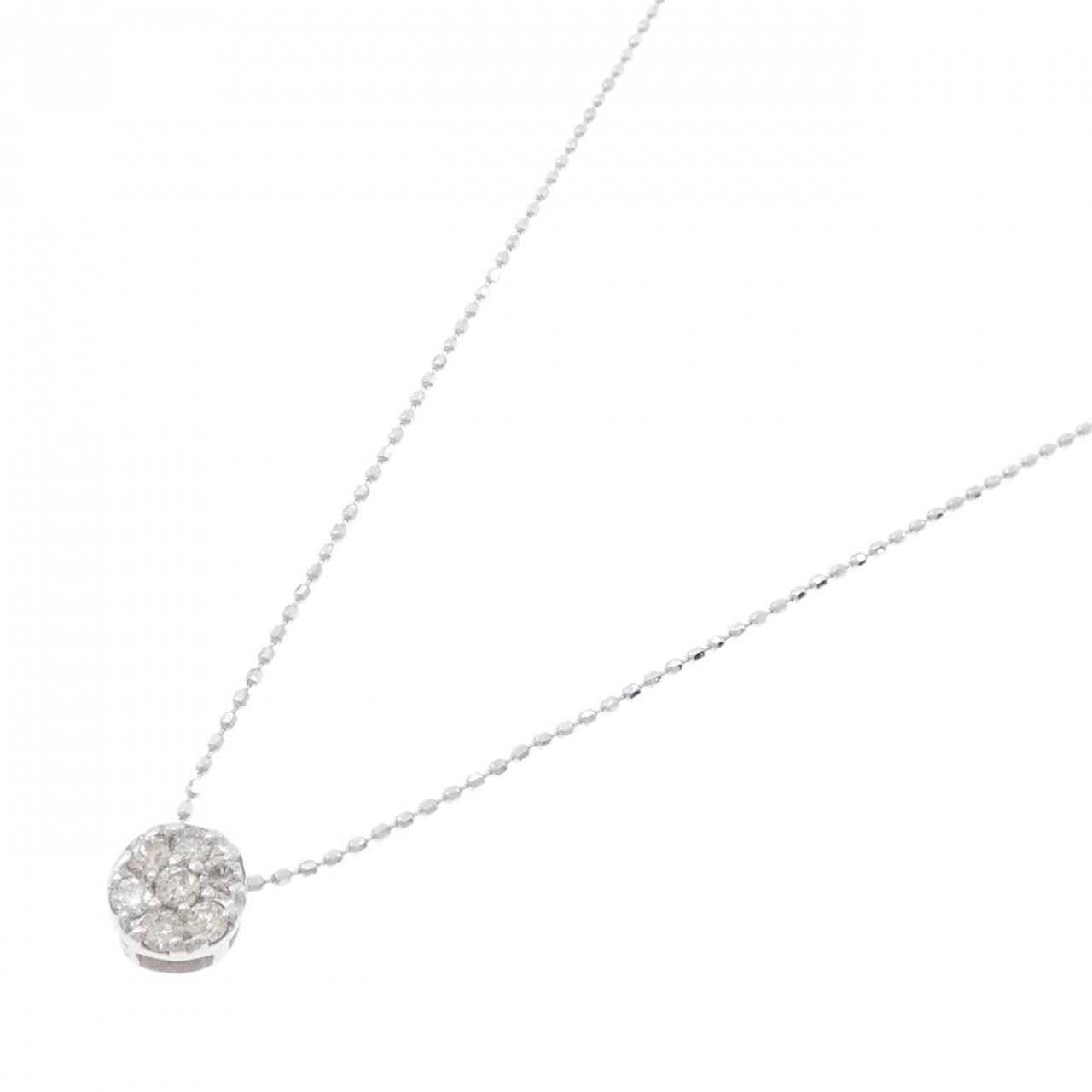 K18WG ダイヤモンド ネックレス 0.20CT
