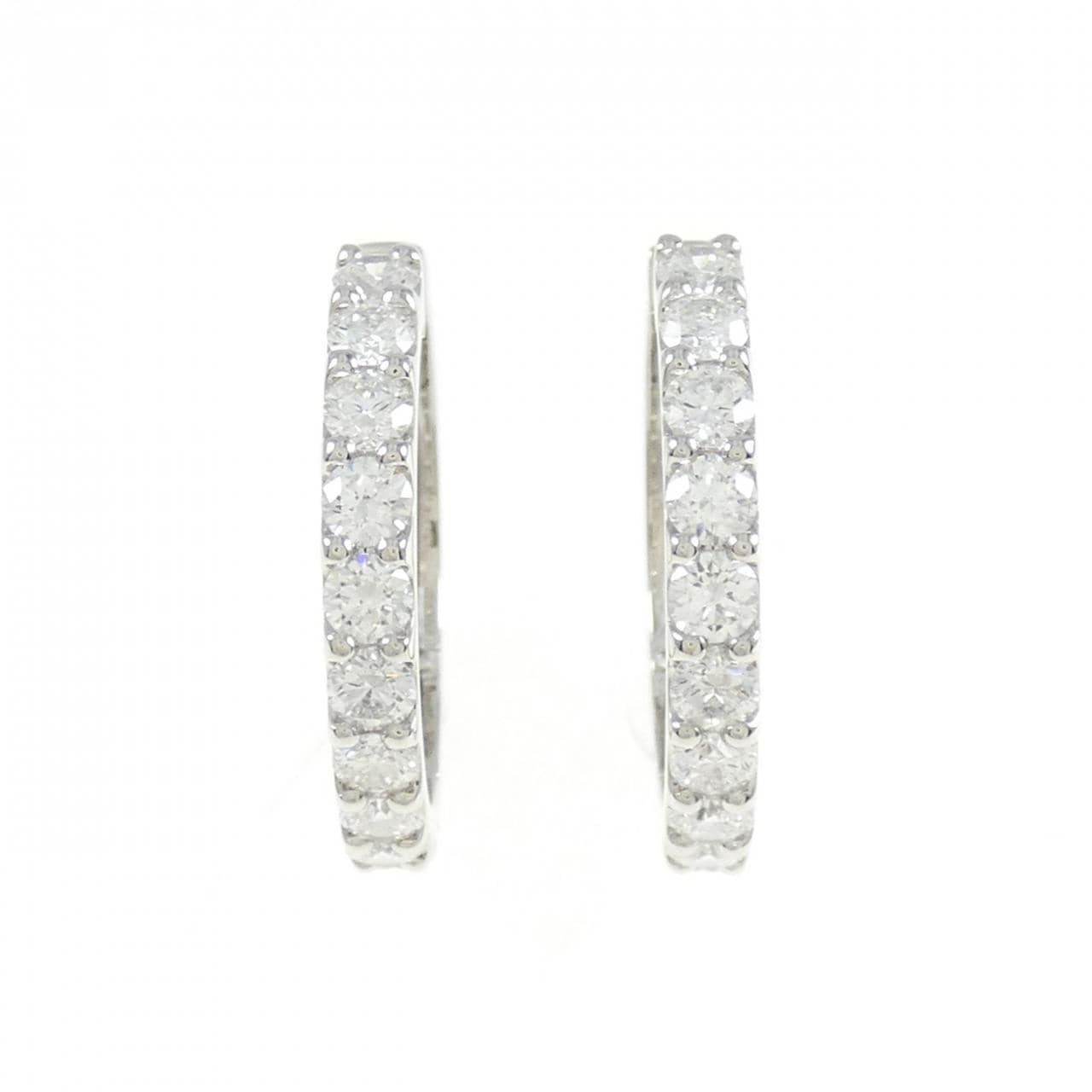 [BRAND NEW] PT900 Diamond Earrings 1.025CT 1.023CT EF VS1-VS2 VG-GOOD