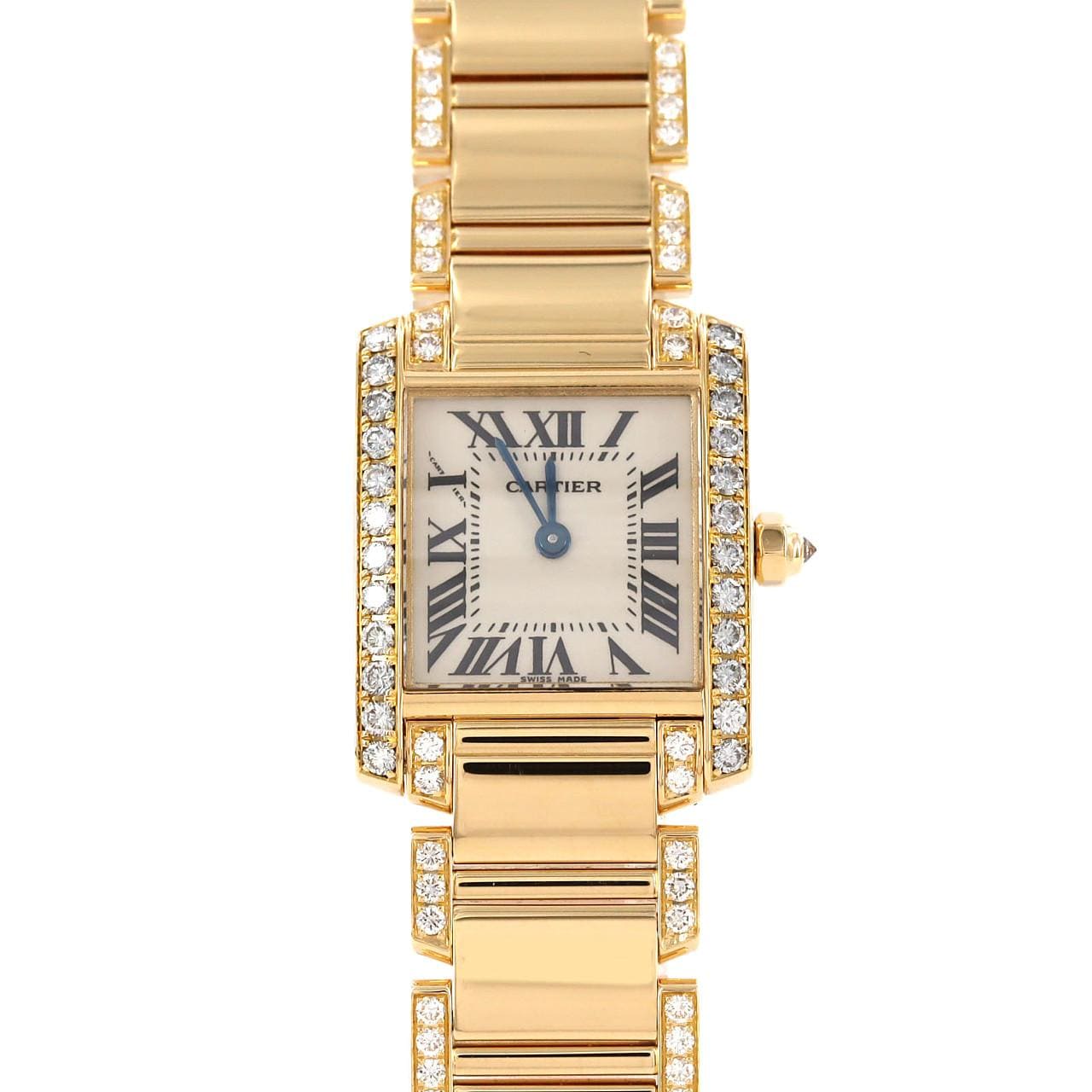 カルティエ タンクフランセーズSM YG/D･ブレスハーフD WE1001RC YG クォーツ