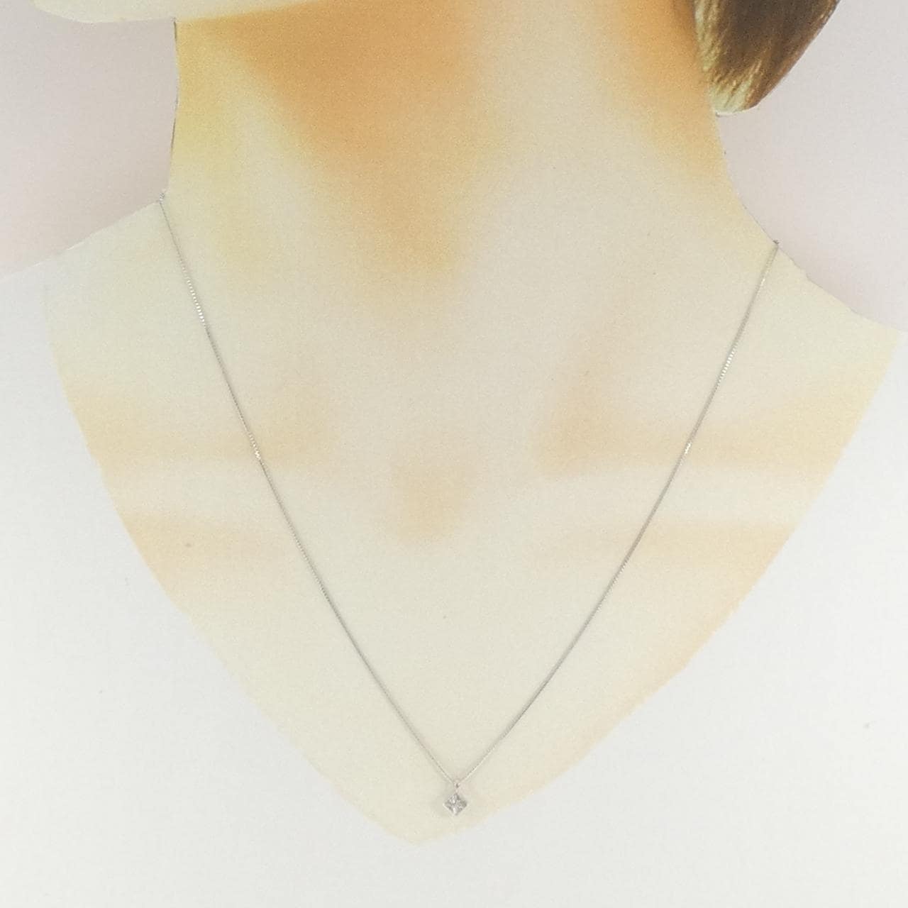 K18WG ダイヤモンド ネックレス 0.21CT