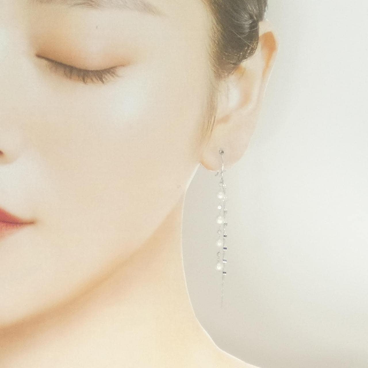 K18WG アコヤパール ピアス