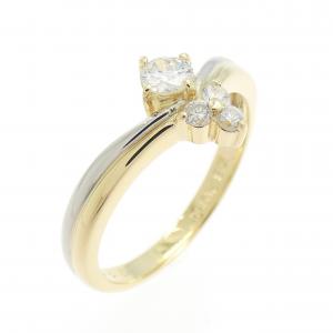 K18YG/PT900 ダイヤモンド リング 0.20CT