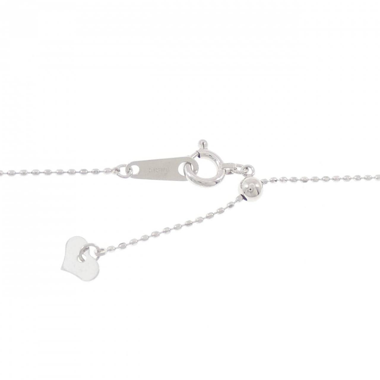 K18WG クロス ダイヤモンド ネックレス 0.05CT