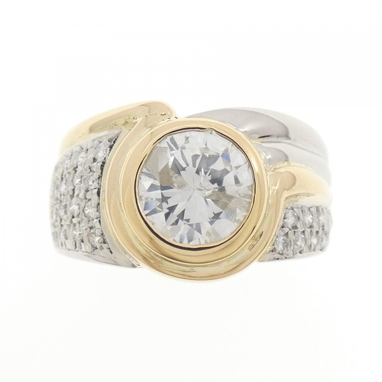K18YG/PT900 Diamond Ring 1.62CT