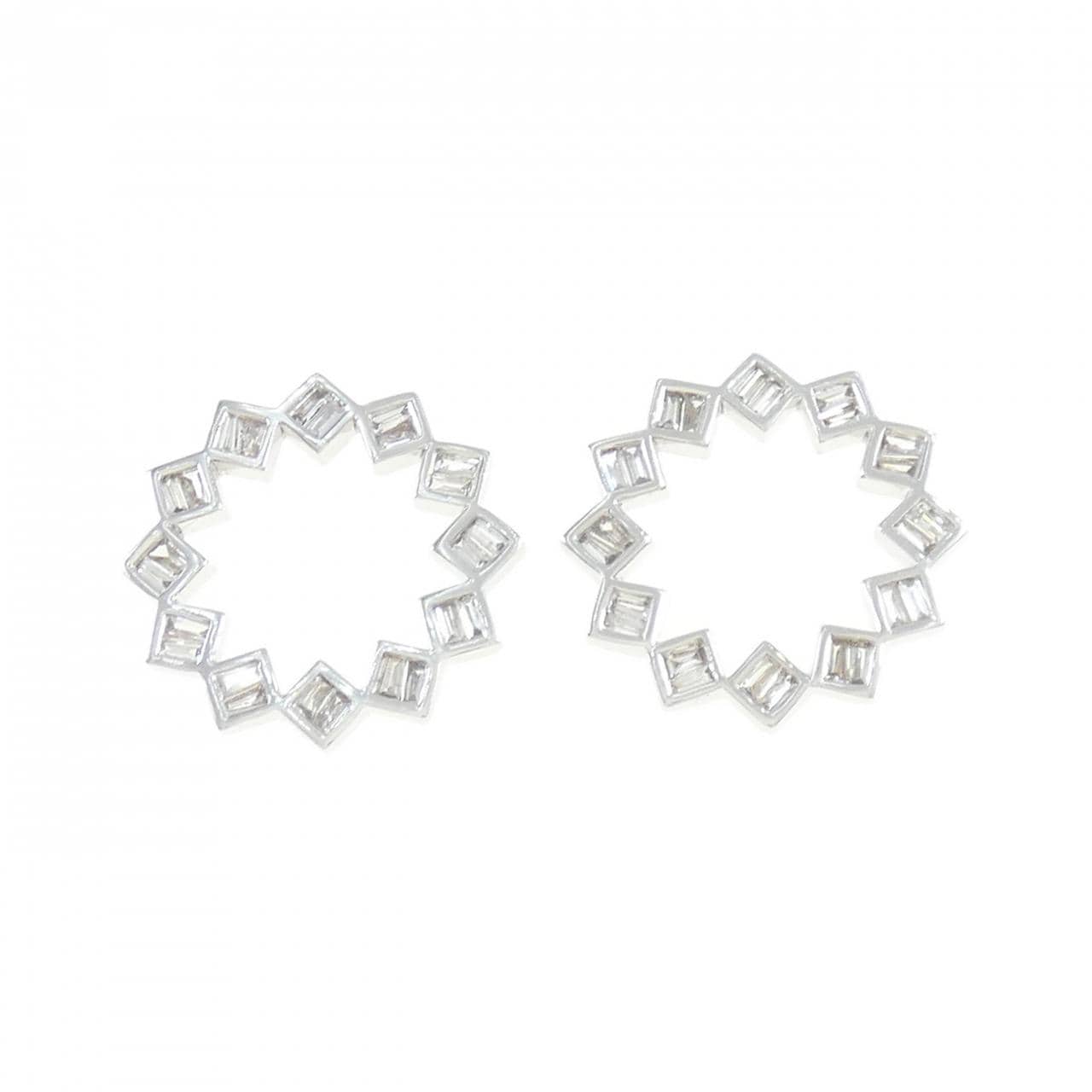 K18WG ダイヤモンド ピアス 0.40CT