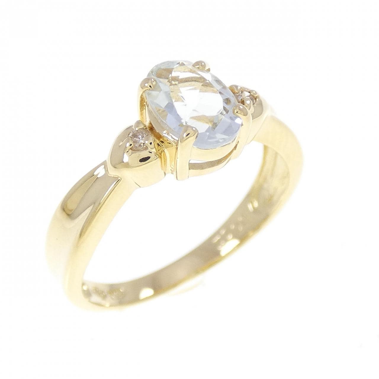 K18YG アクアマリン リング