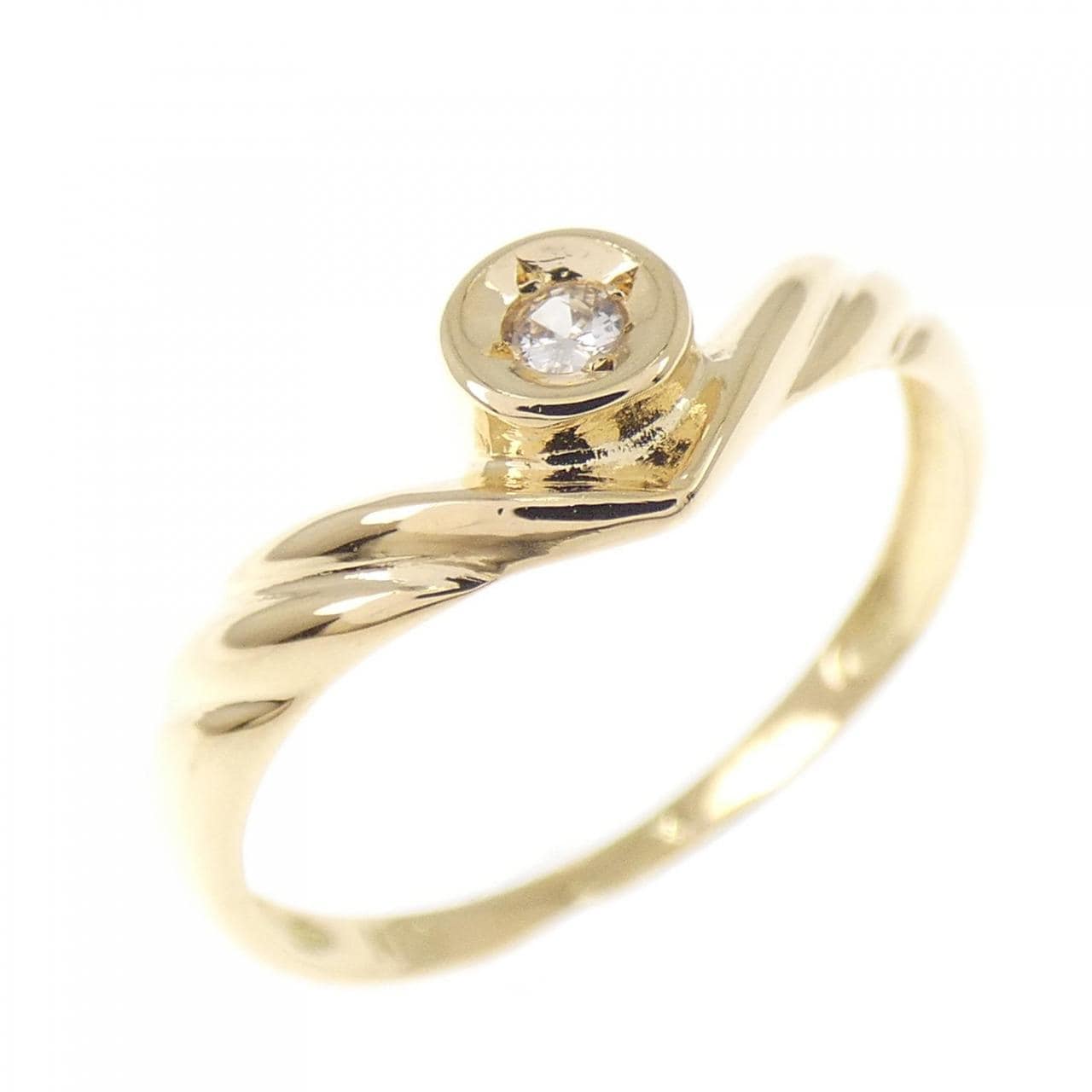 K18YG Diamond ring