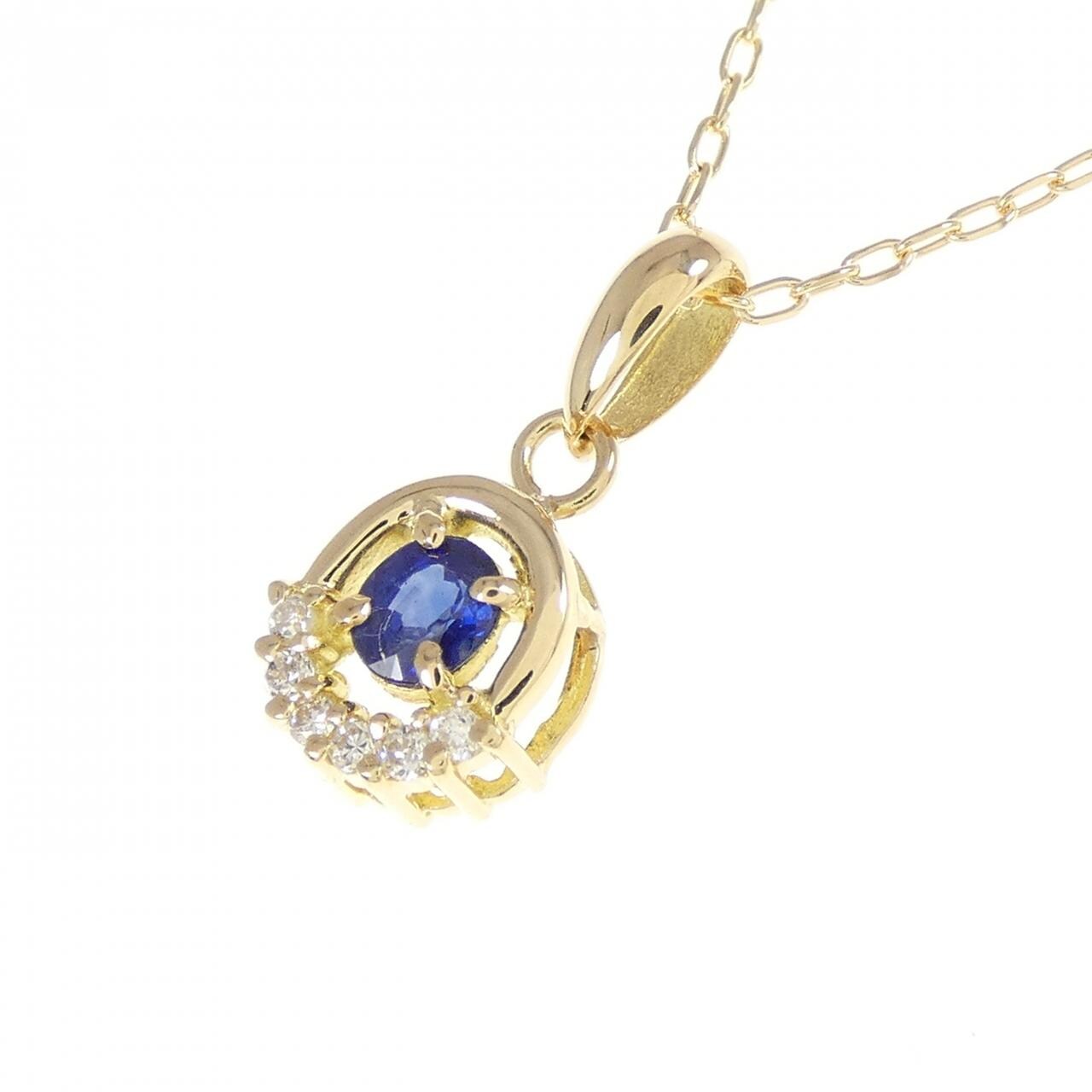 K18YG sapphire necklace