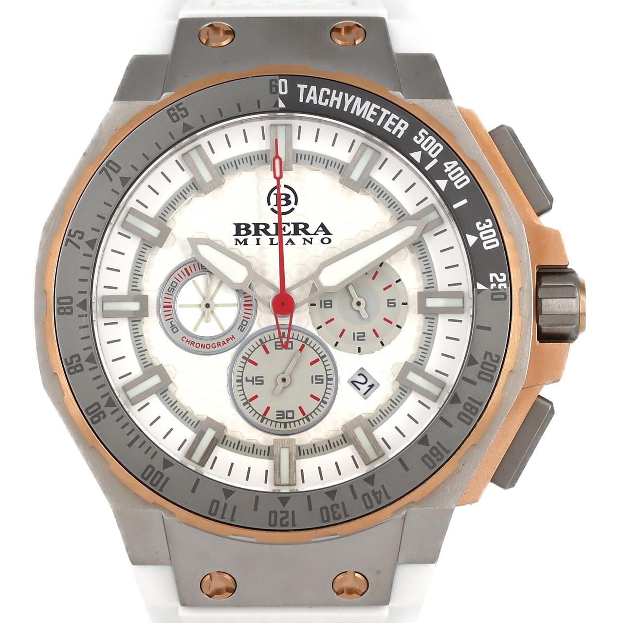 [BRAND NEW] BRERA MILANO Gran Turismo GT2 Chronograph BMGTQC4505 SSxGP Quartz